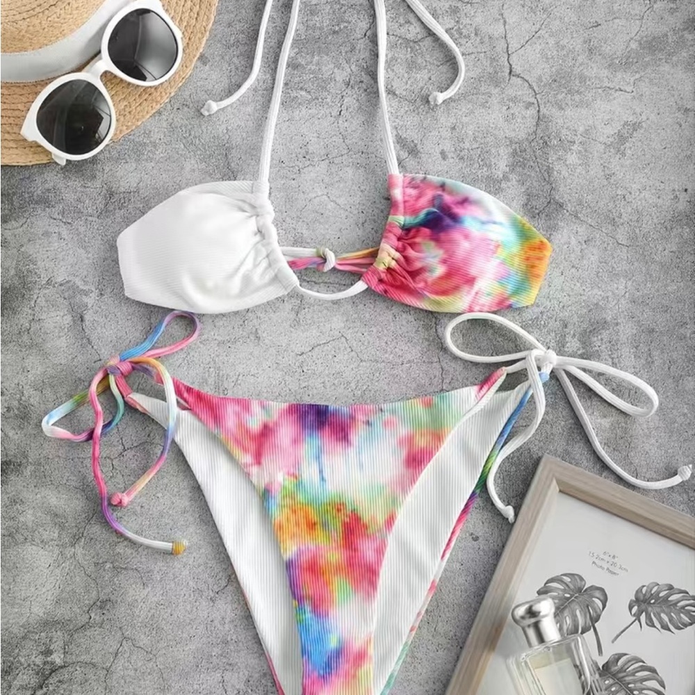 Colorful 2 piece bikini set